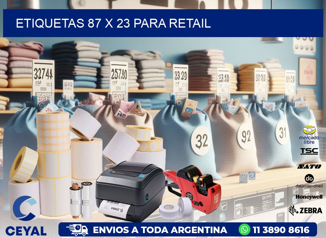 ETIQUETAS 87 x 23 PARA RETAIL