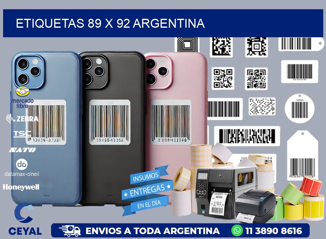 ETIQUETAS 89 x 92 ARGENTINA