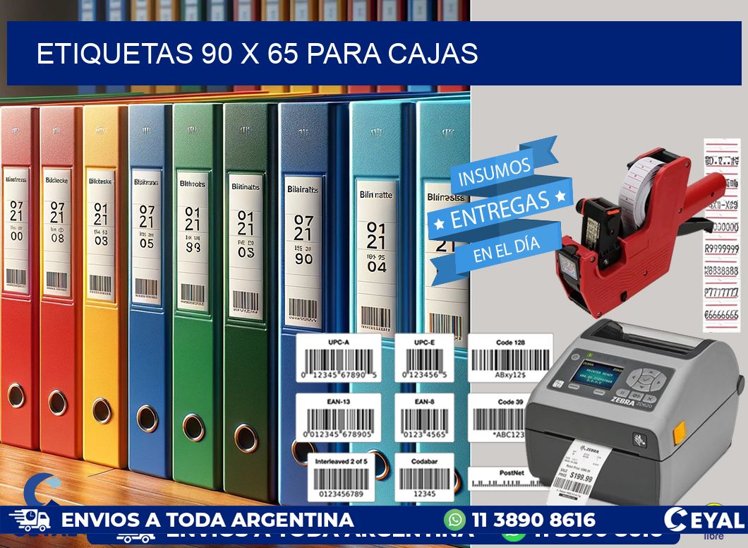 ETIQUETAS 90 x 65 PARA CAJAS