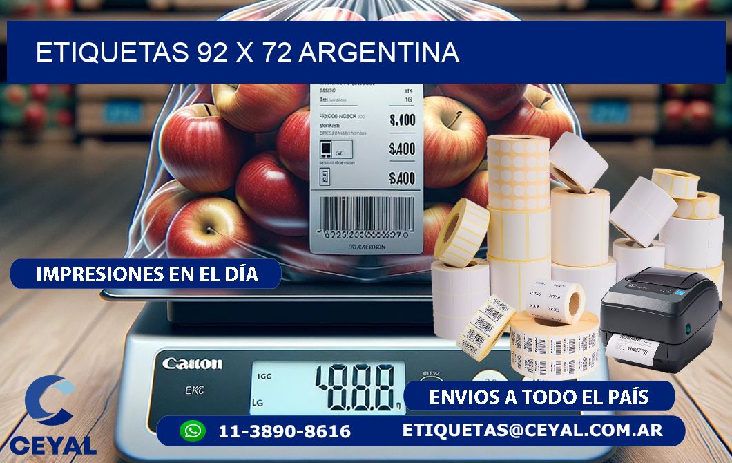 ETIQUETAS 92 x 72 ARGENTINA