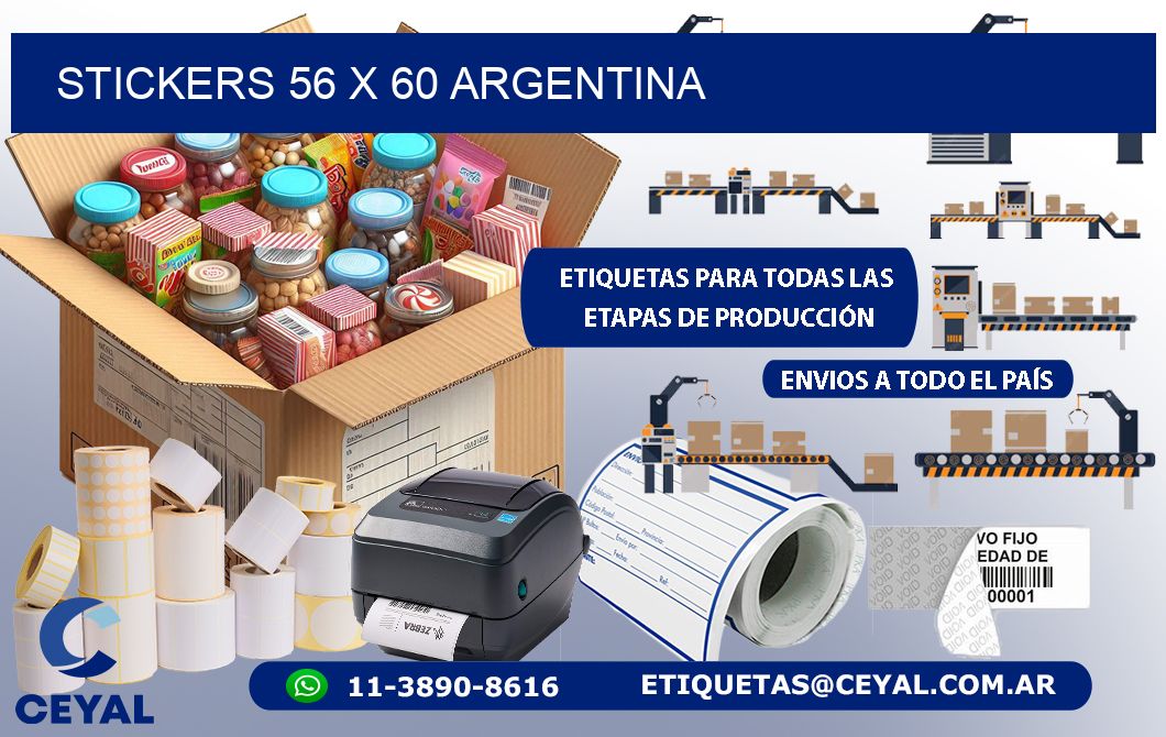 STICKERS 56 x 60 ARGENTINA