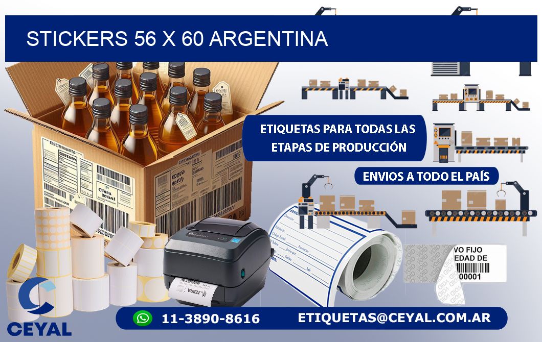 STICKERS 56 x 60 ARGENTINA