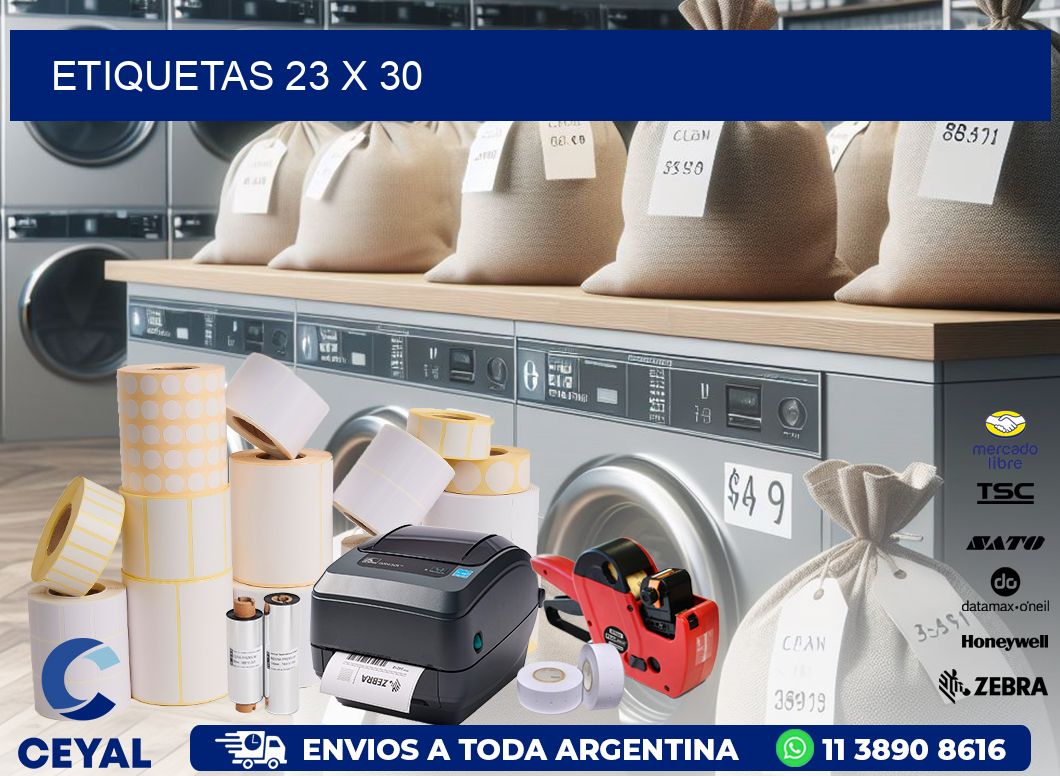 etiquetas 23 x 30