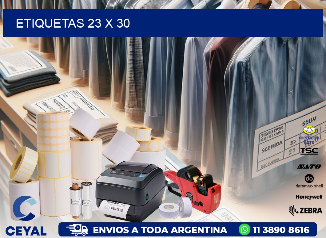 etiquetas 23 x 30