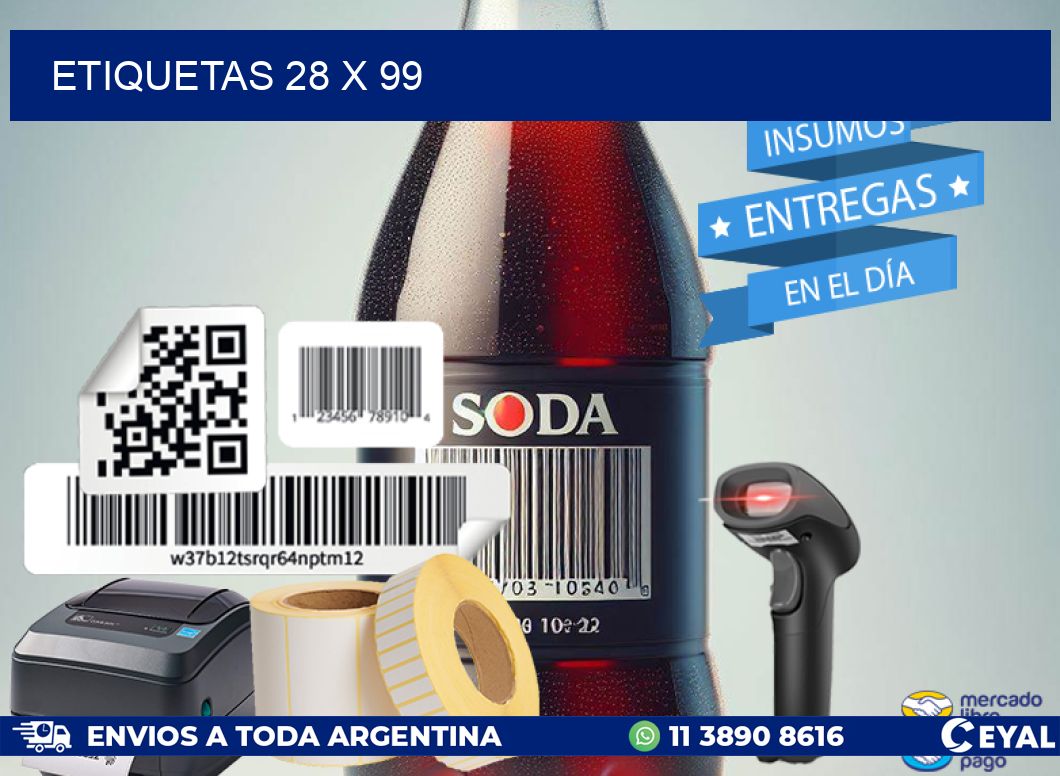 etiquetas 28 x 99