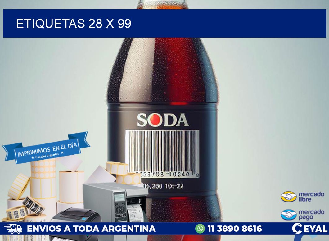 etiquetas 28 x 99