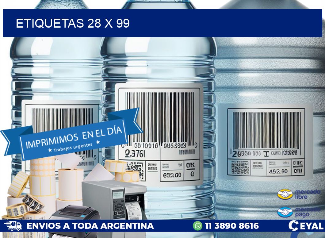 etiquetas 28 x 99