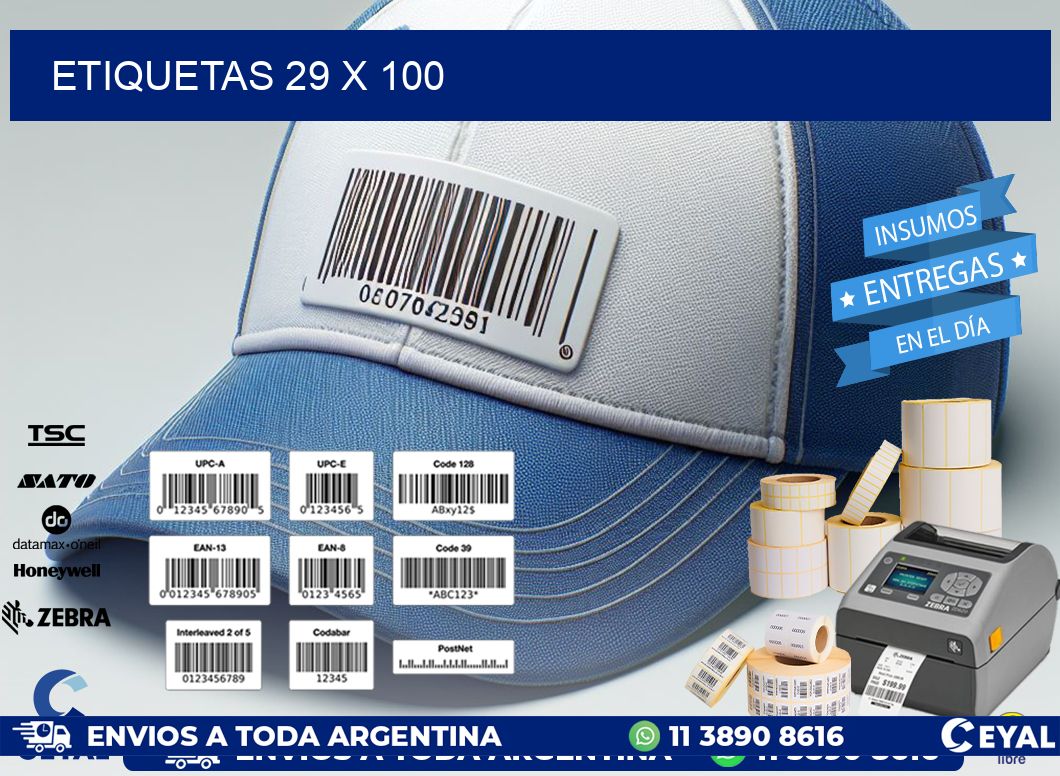 etiquetas 29 x 100