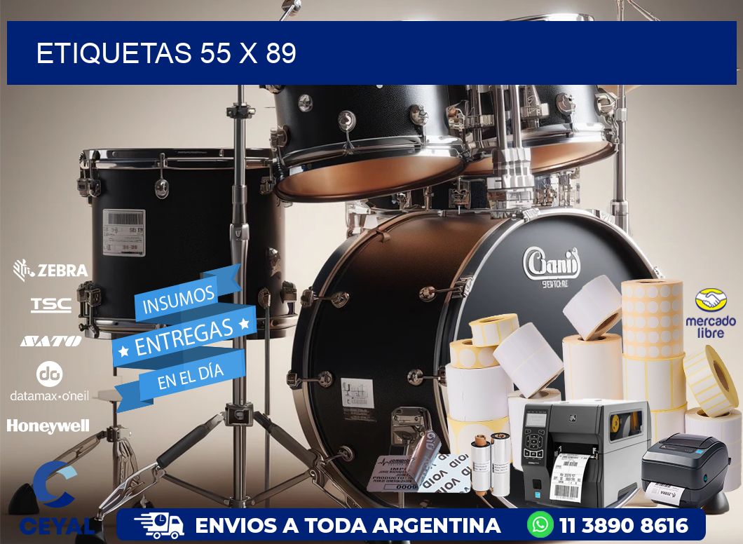 etiquetas 55 x 89