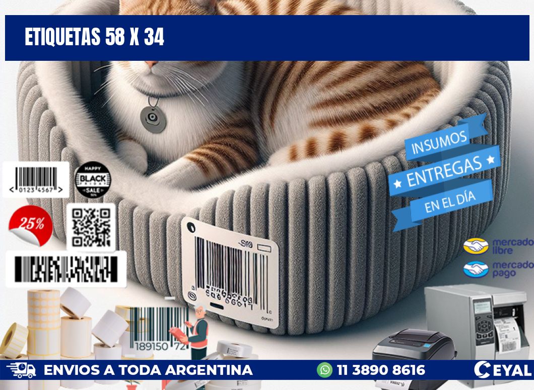 etiquetas 58 x 34
