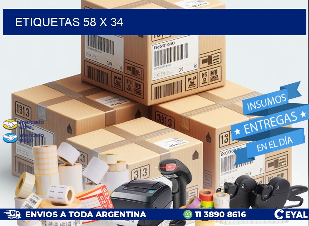 etiquetas 58 x 34
