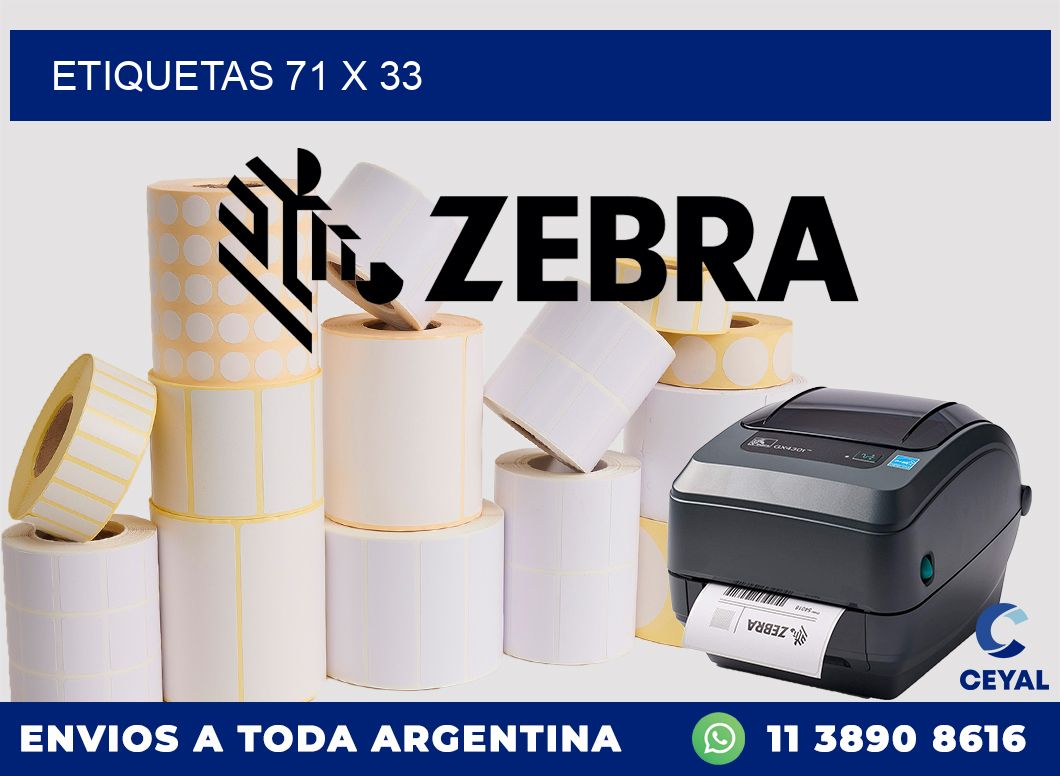 etiquetas 71 x 33