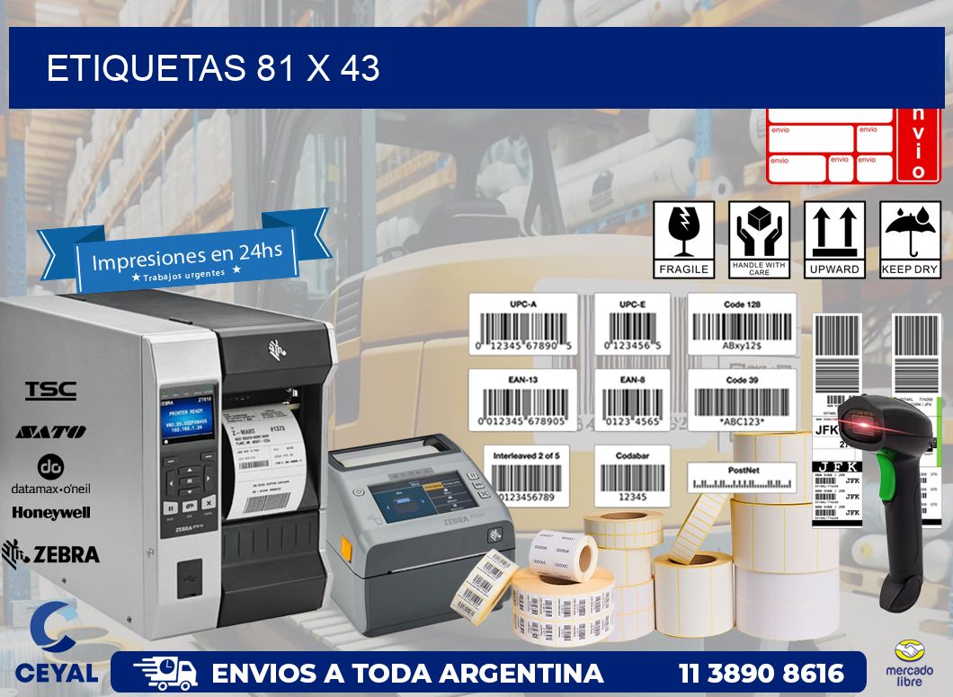 etiquetas 81 x 43