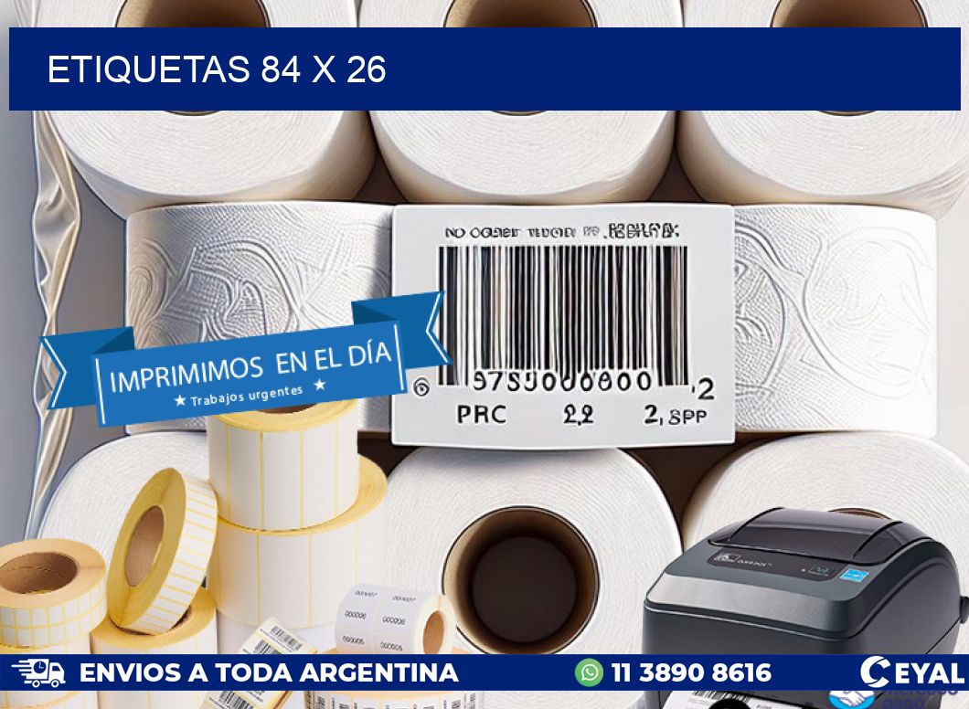etiquetas 84 x 26