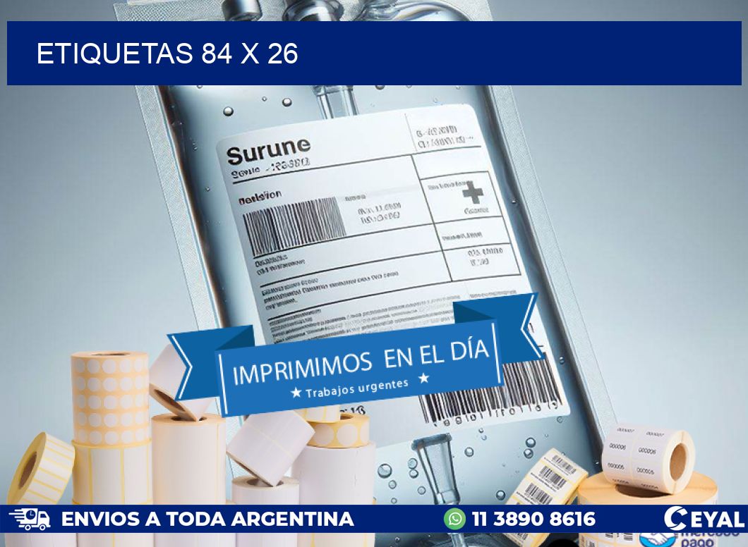 etiquetas 84 x 26