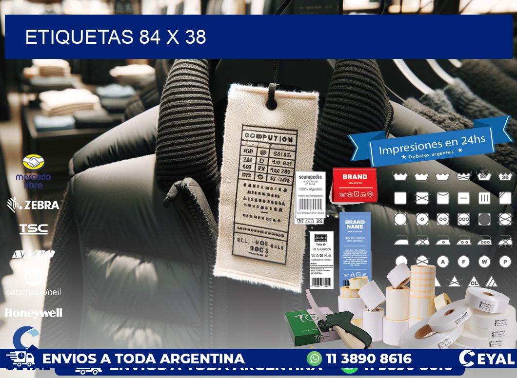 etiquetas 84 x 38
