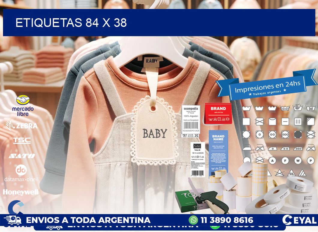 etiquetas 84 x 38
