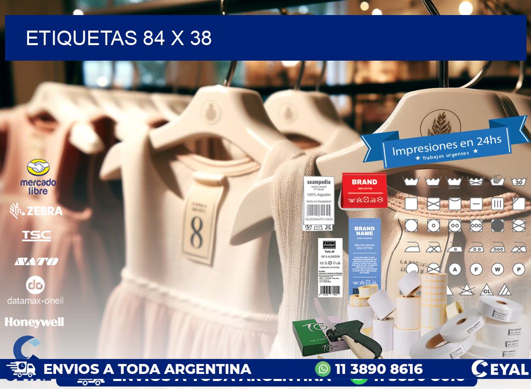 etiquetas 84 x 38