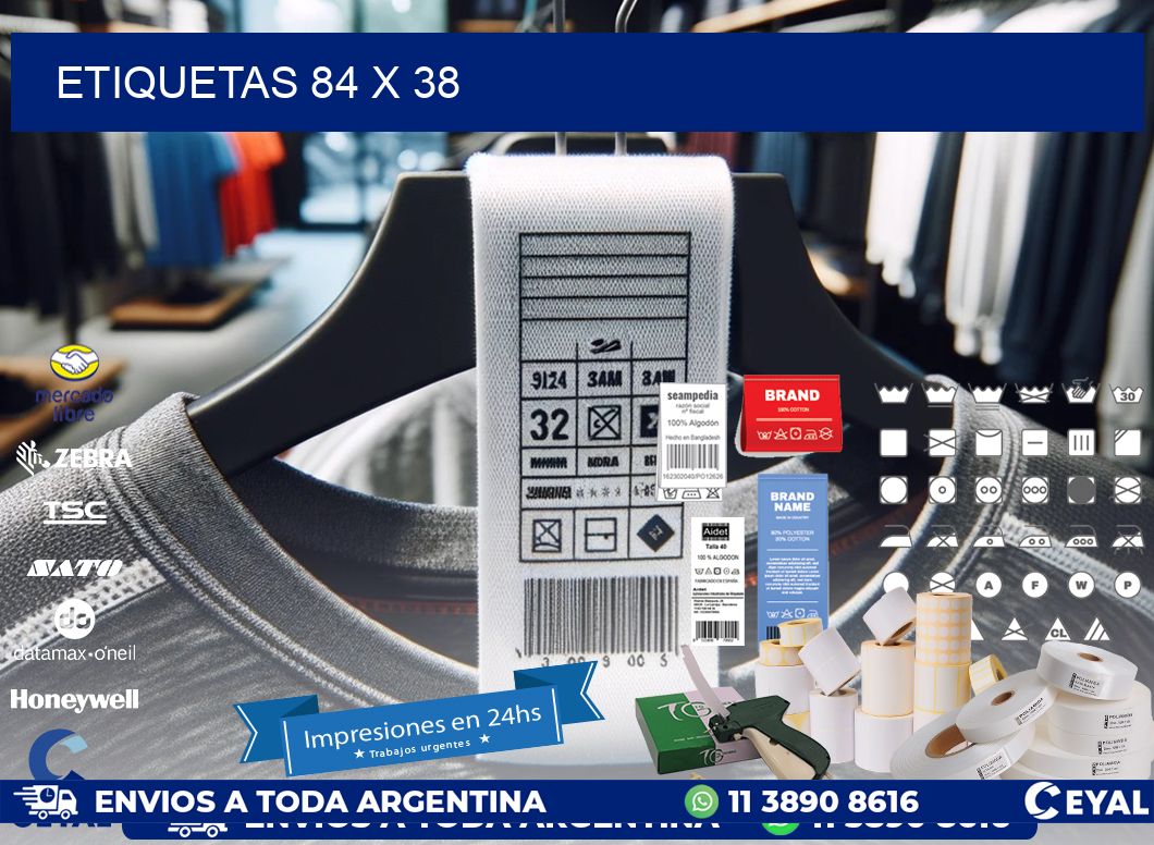 etiquetas 84 x 38