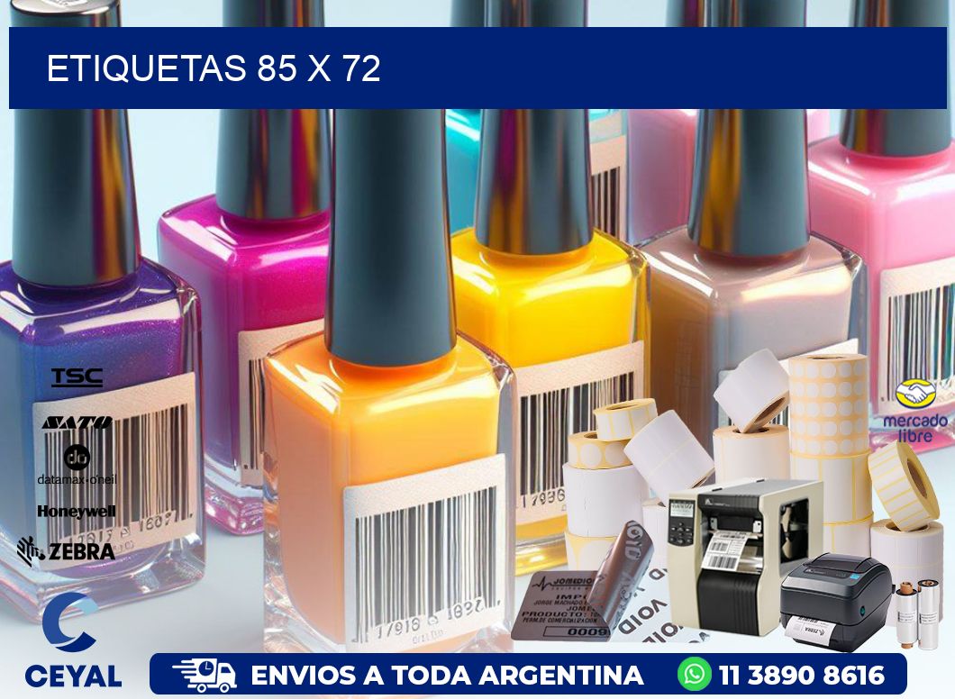 etiquetas 85 x 72