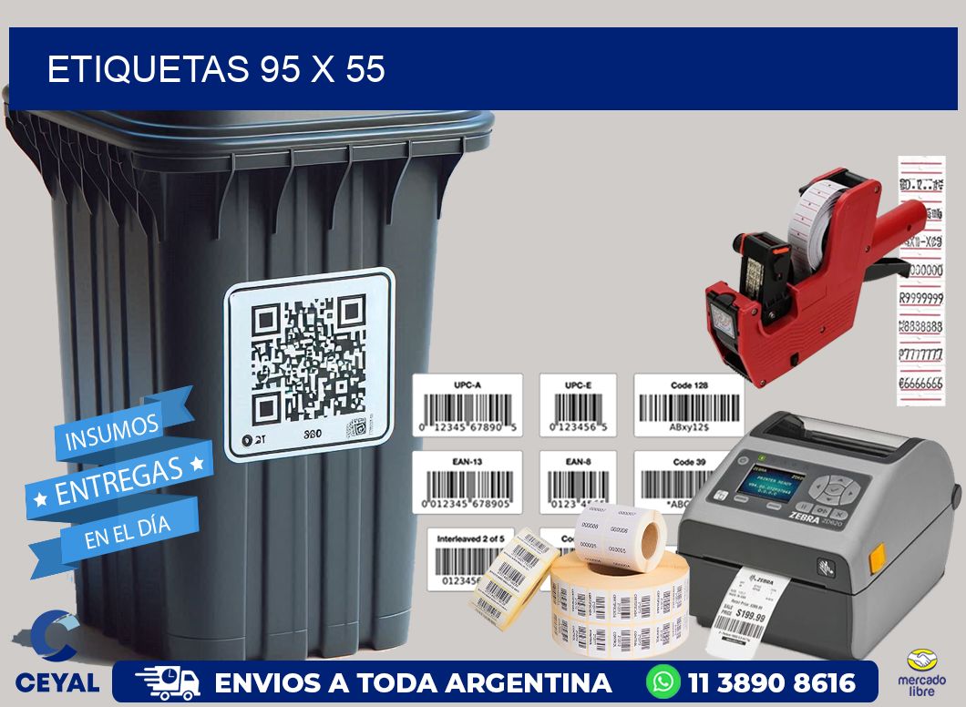 etiquetas 95 x 55