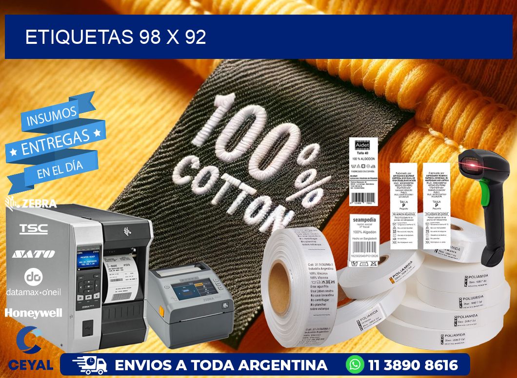 etiquetas 98 x 92