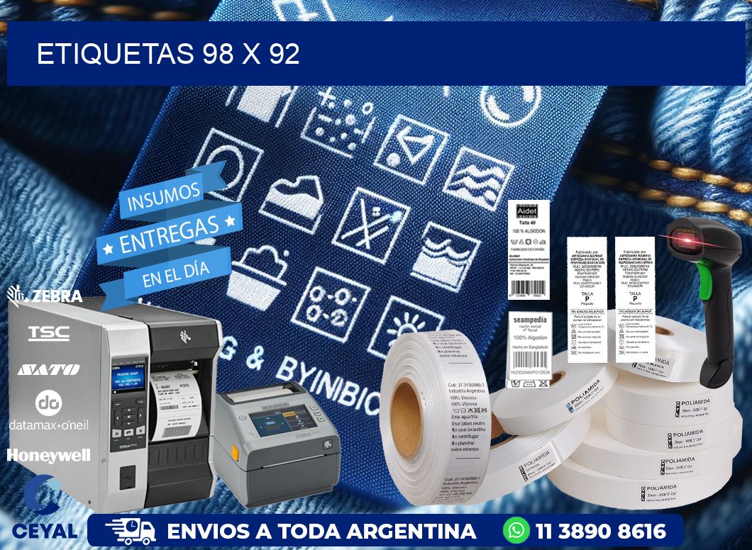 etiquetas 98 x 92