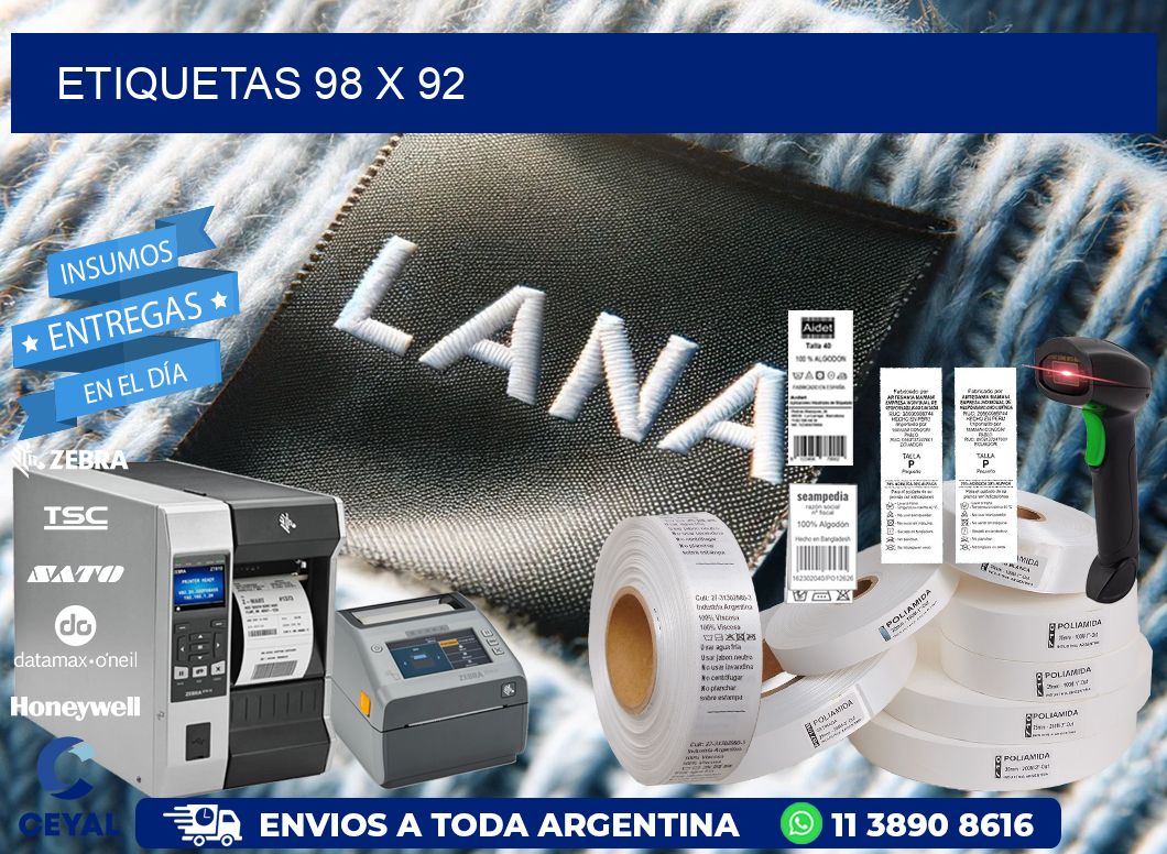 etiquetas 98 x 92