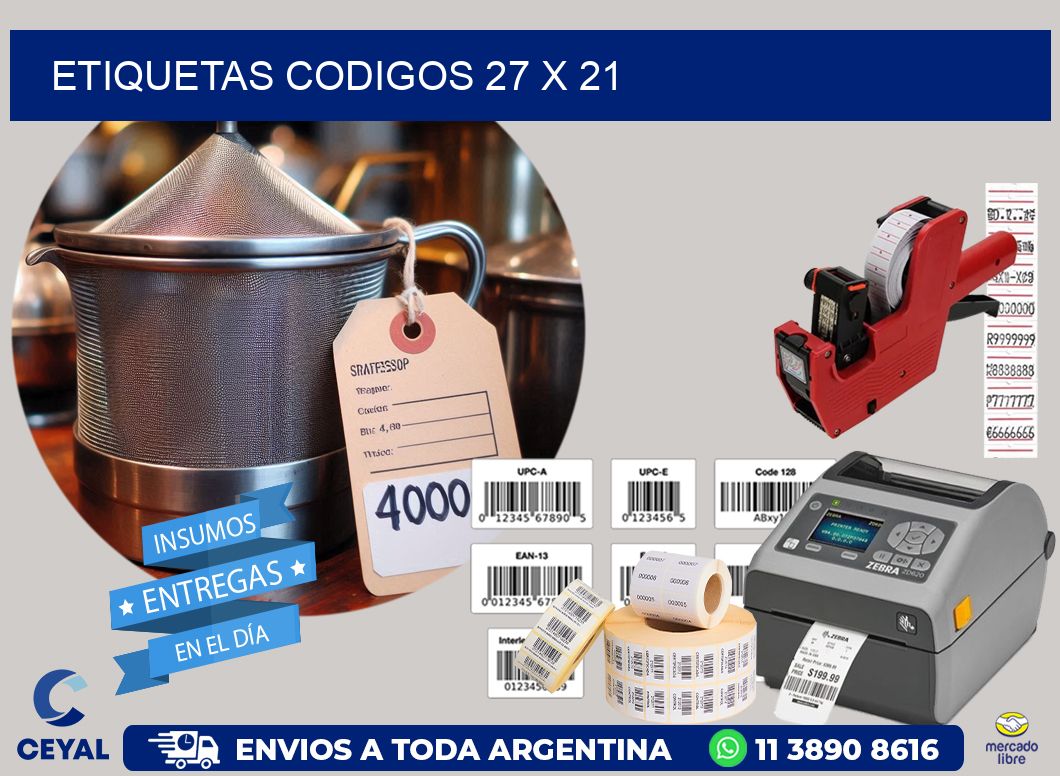 etiquetas codigos 27 x 21