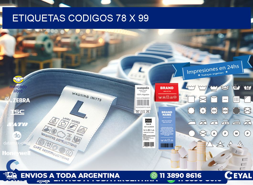 etiquetas codigos 78 x 99