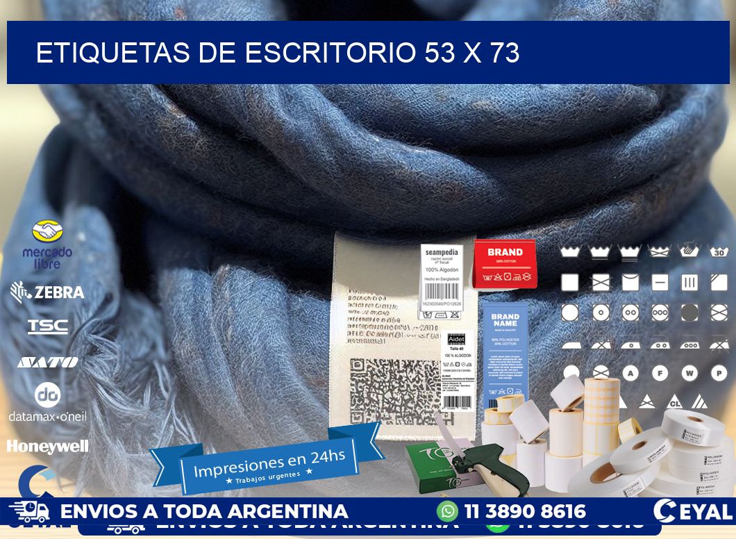 etiquetas de escritorio 53 x 73