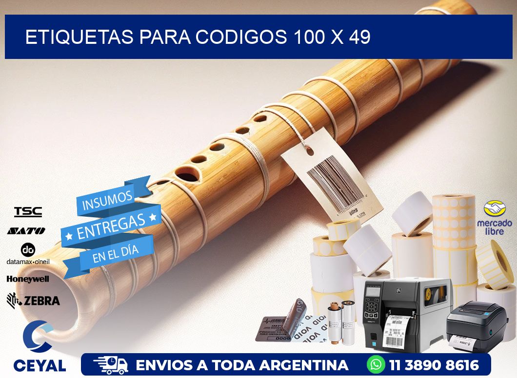 etiquetas para codigos 100 x 49
