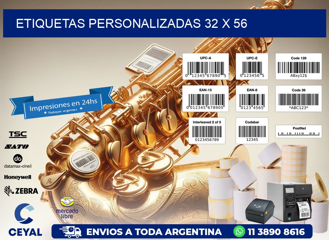 etiquetas personalizadas 32 x 56
