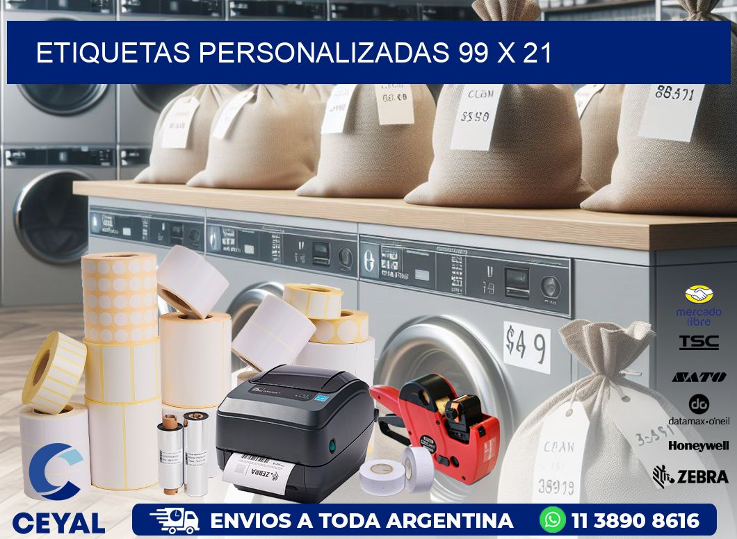 etiquetas personalizadas 99 x 21