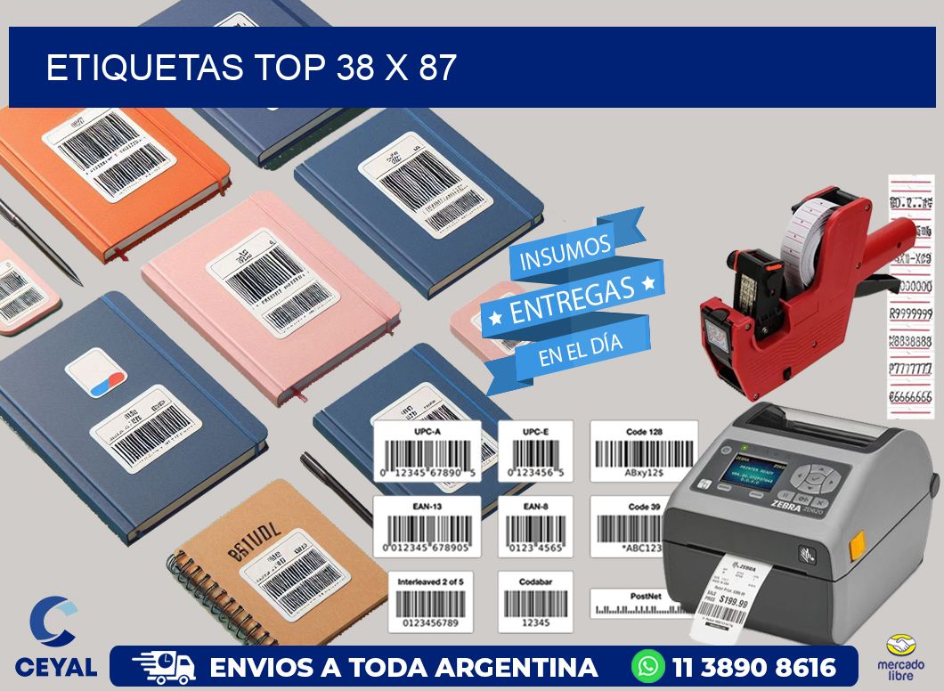 etiquetas top 38 x 87