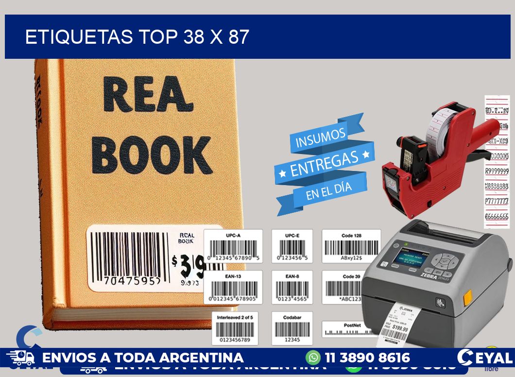 etiquetas top 38 x 87