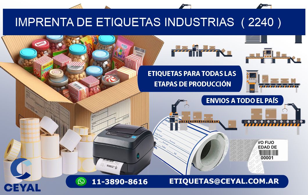 imprenta de etiquetas industrias ( 2240 )