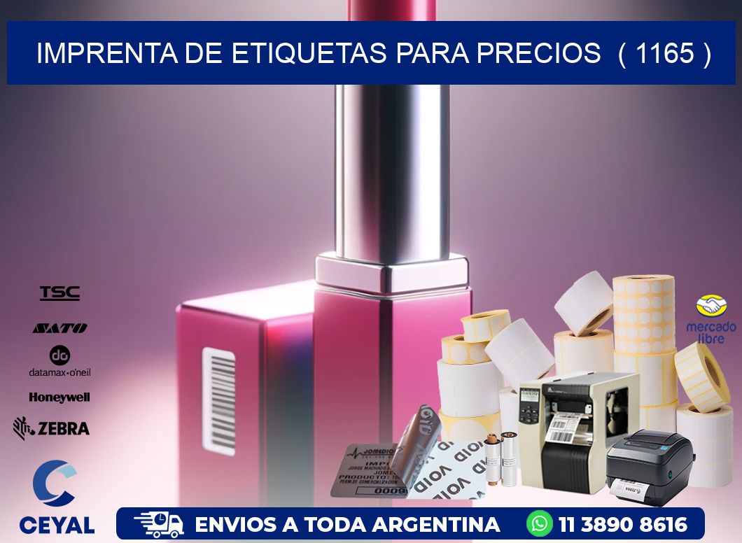 imprenta de etiquetas para precios ( 1165 )