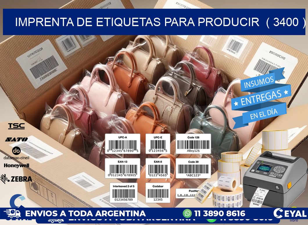 imprenta de etiquetas para producir  ( 3400 )