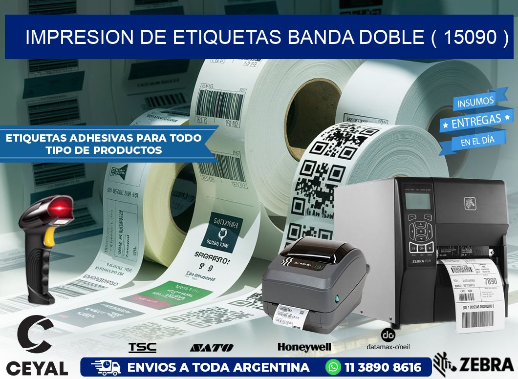 impresion de etiquetas banda doble ( 15090 )
