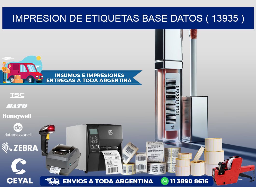 impresion de etiquetas base datos ( 13935 )