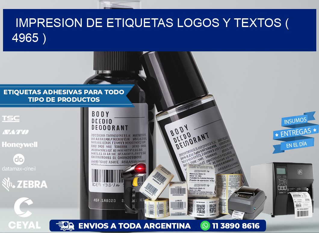 impresion de etiquetas logos y textos ( 4965 )