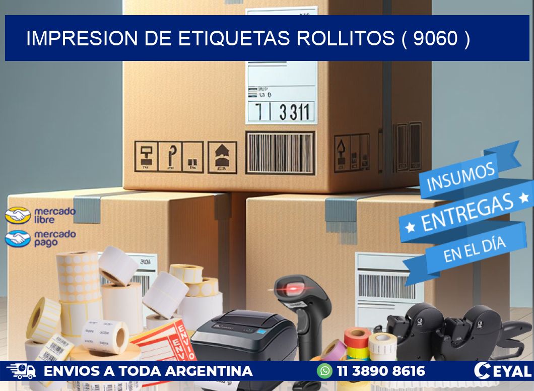 impresion de etiquetas rollitos ( 9060 )
