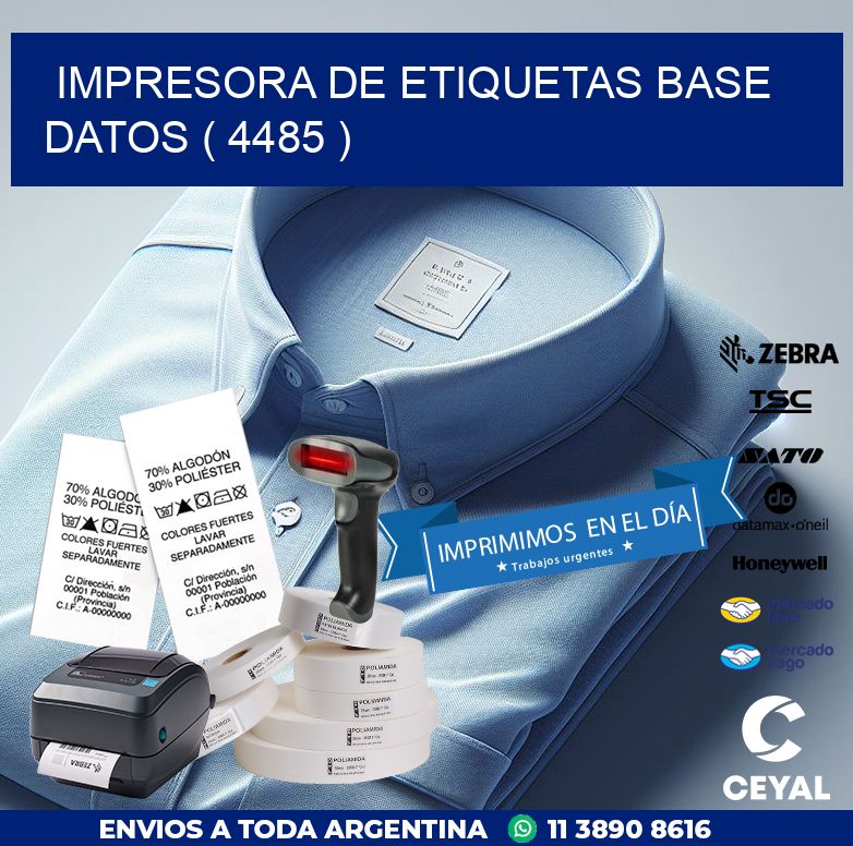 impresora de etiquetas base datos ( 4485 )