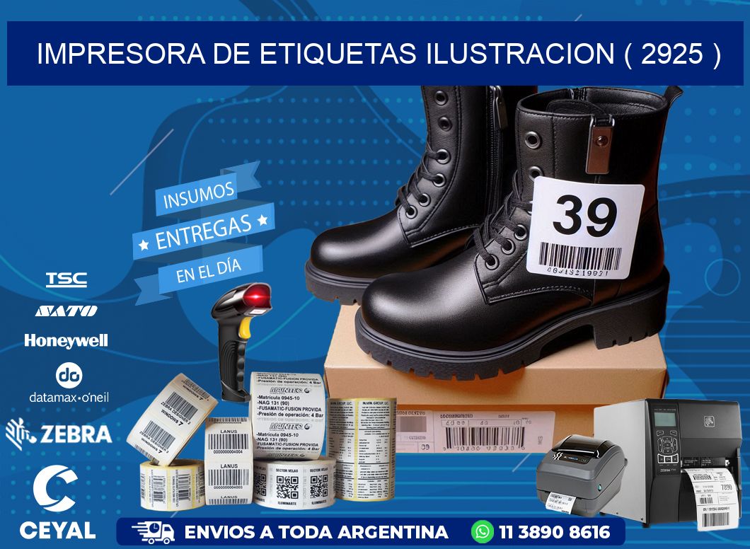 impresora de etiquetas ilustracion ( 2925 )