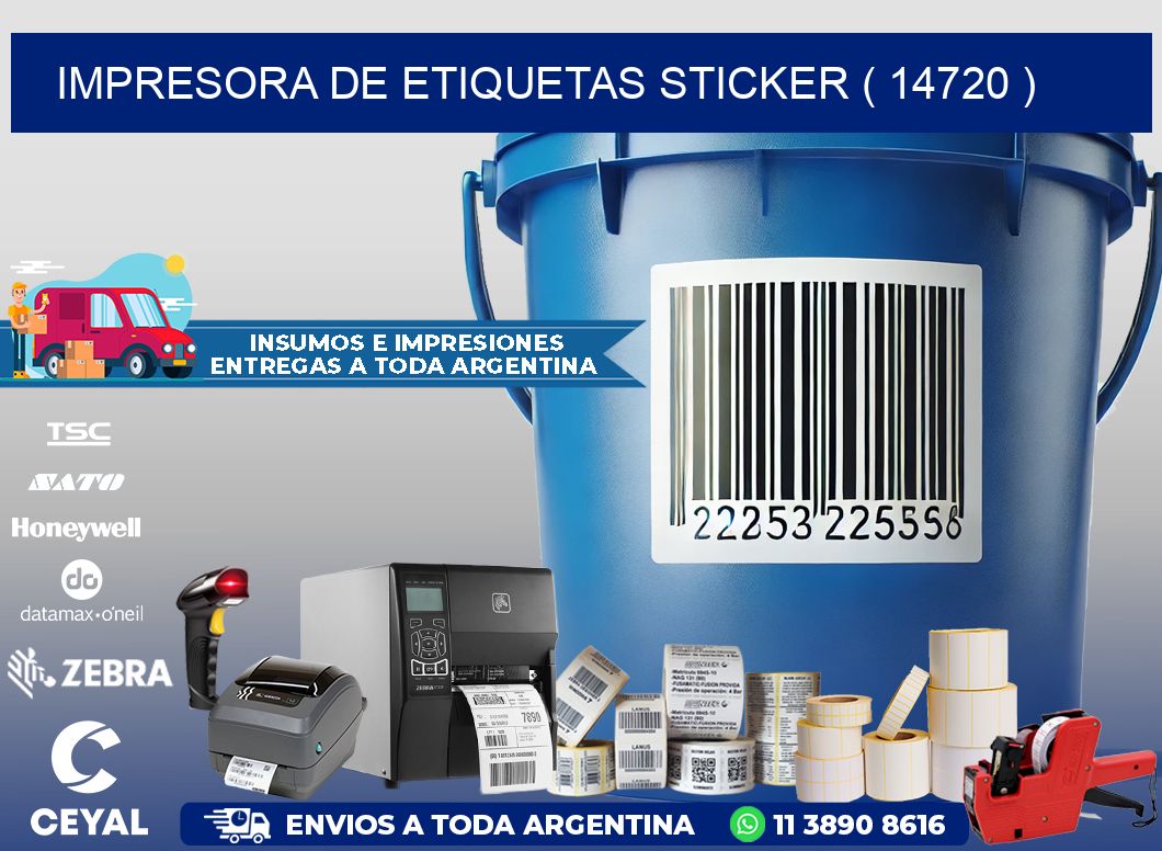 impresora de etiquetas sticker ( 14720 )
