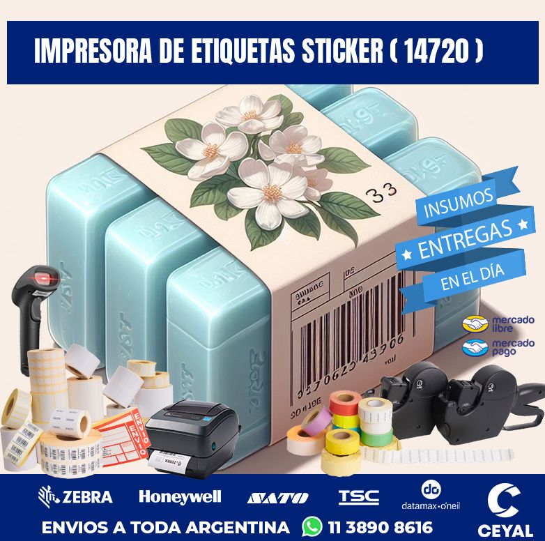 impresora de etiquetas sticker ( 14720 )