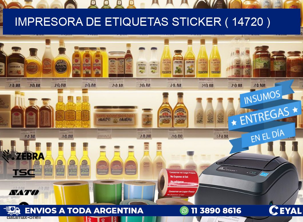 impresora de etiquetas sticker ( 14720 )
