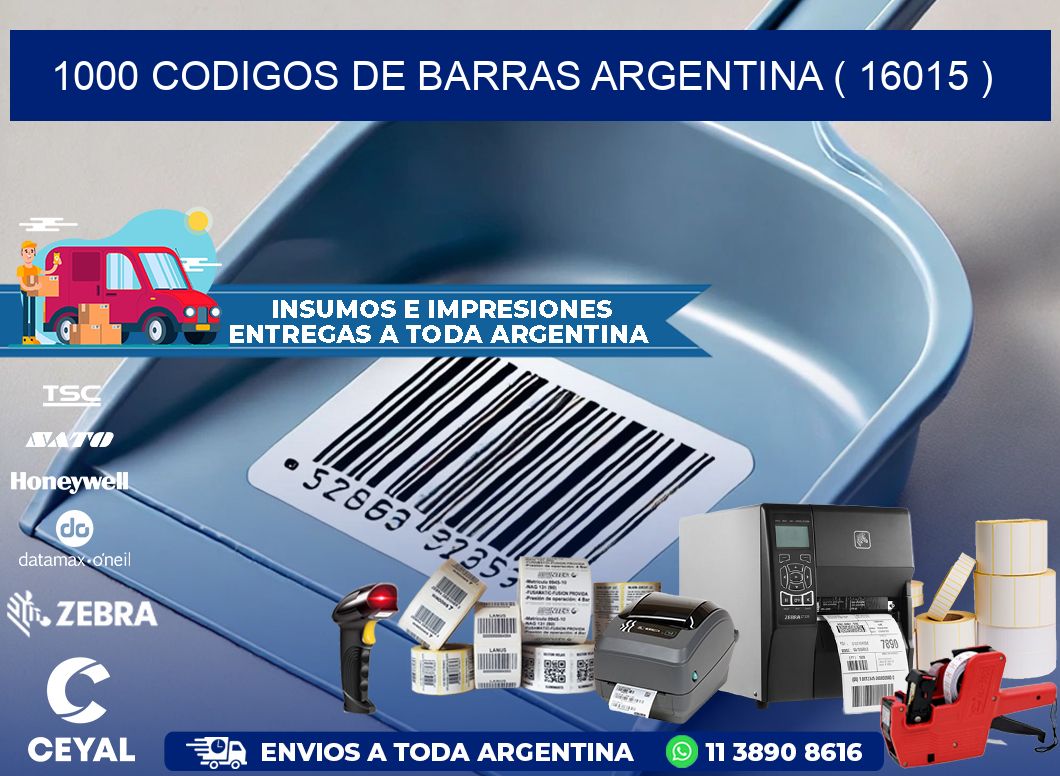 1000 codigos de barras argentina ( 16015 )