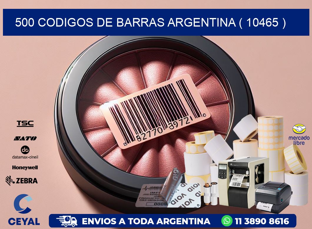 500 codigos de barras argentina ( 10465 )